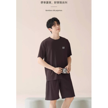 猫人冰丝男士睡衣男款夏季短袖新款超火薄款可外穿家居服套装