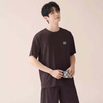 猫人冰丝男士睡衣男款夏季短袖新款超火薄款可外穿家居服套装