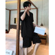 睡衣男士夏季冰丝短袖薄款夏天黑色仿真丝绸夏款可外穿家居服套装